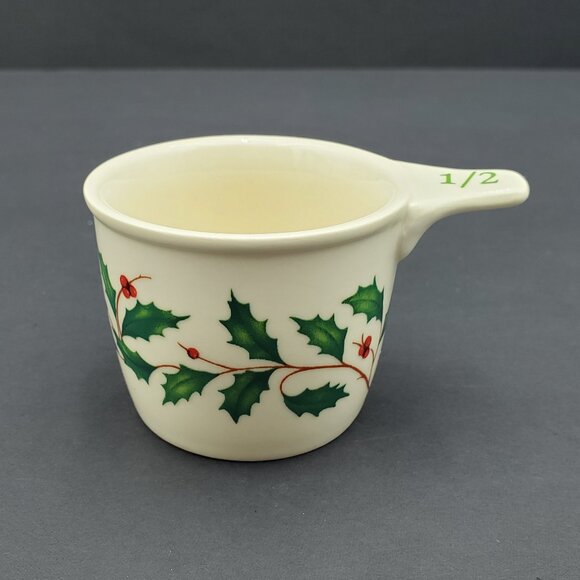 Lenox Holiday Measuring Cups Holly Berry Holly Berries Baking Cups - Picture 9 of 12